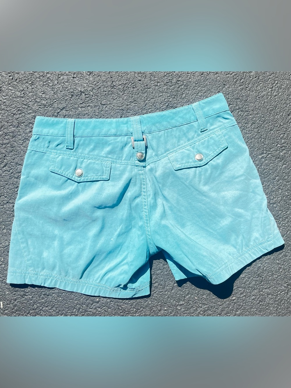 Athleta 4’ Inseem Dipper Hiking Bermuda Athletic Shorts Seafoam green Size 2 - Picture 9 of 9